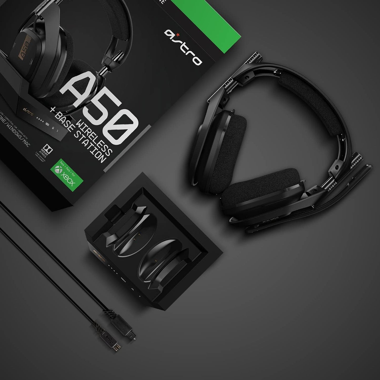 Astro A50 Wireless Gaming Headset + Charging Base Station Xbox Series X|S, Xbox One, PC, Mac - Black/Gold Renewed