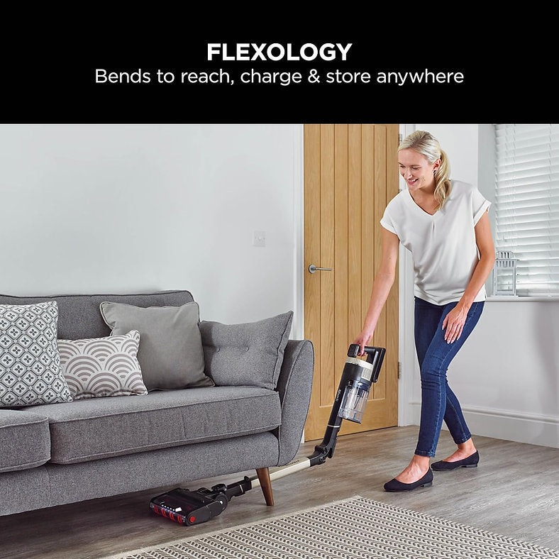 Shark Duo Clean Anti Hair Wrap Plus Cordless Stick Vacuum Cleaner Clean Sense IQ Hoover IZ400 Charcoal/Bras Gold Refurbished