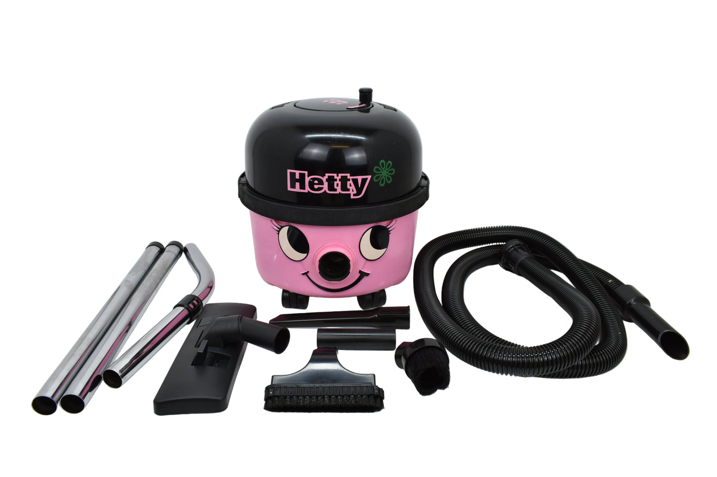 Numatic Hetty Dual Double Speed Canister Vacuum Cleaner Hoover Pink Refurbished