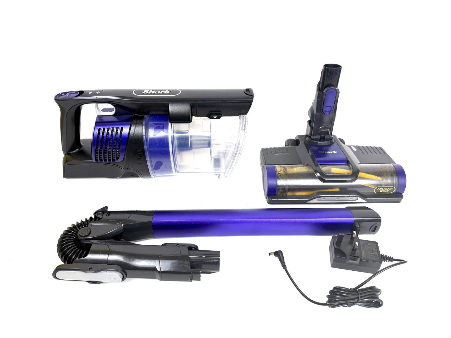Shark Anti Hair Wrap Cordless Handheld Stick Vacuum Cleaner Hoover IZ202 Purple Refurbished